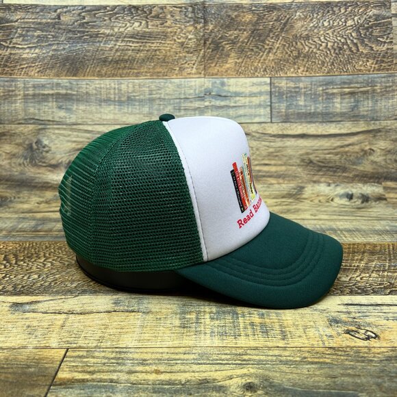Read Banned Books Unisex Trucker Hat Green Snapback Library Baseball Cap - Picture 3 of 7